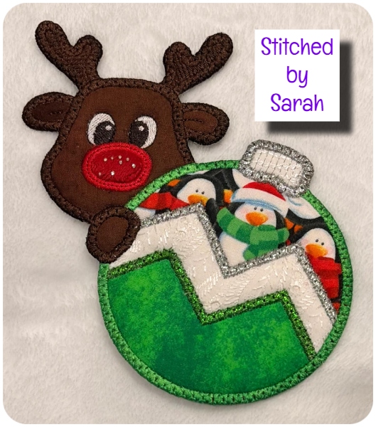 Peeking Reindeer Coaster by Sarah