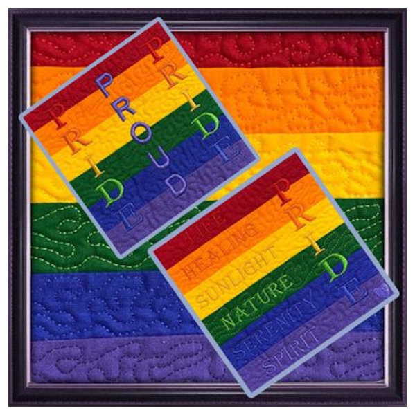 Pride Mug Rug by Fayes Thread 600