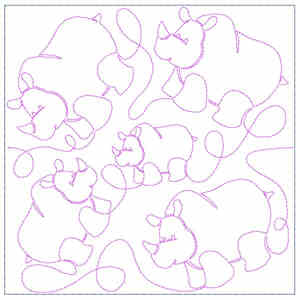 Rhino Quilting Embroidery Design