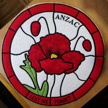 In the hoop Anzac Placemat