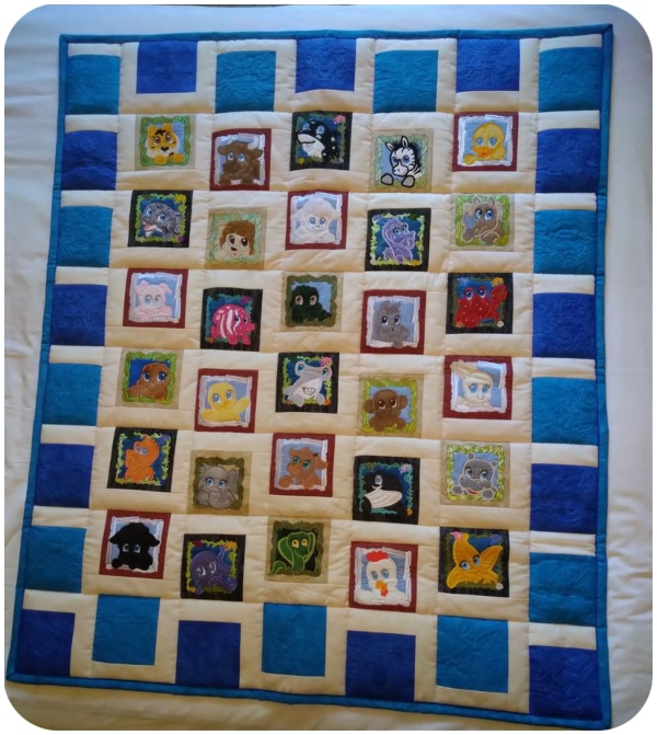 Sandy Farm and Sea Animals Quilt