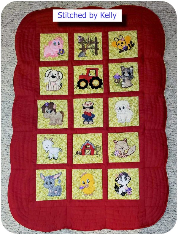 Scallop Edge Baby Quilt by Kelly - 600