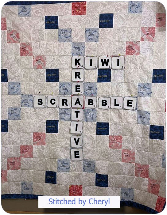Scrabble Quilt by Cheryl