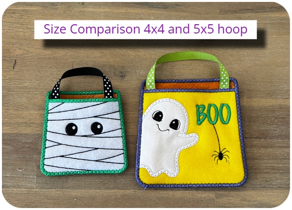 Size comparison Quick and Cute Halloween Bags by Kreative Kiwi - 600