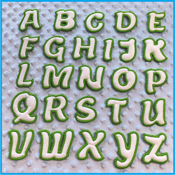 Small Applique Letters by Kays Cutz - sample