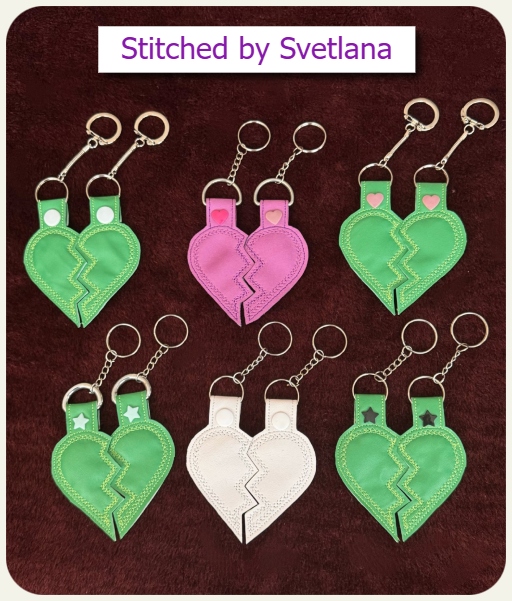 Split Heart Key rings by Svetlana