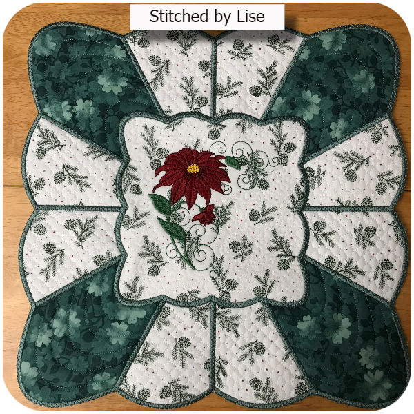 Square scallop placemat by Lise