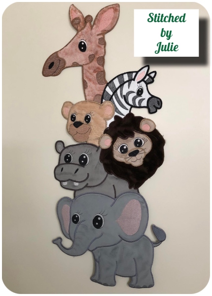 Stacked Jungle Animals by Julie