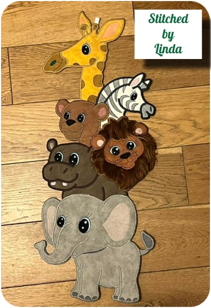 Stacked Jungle Animals by Linda