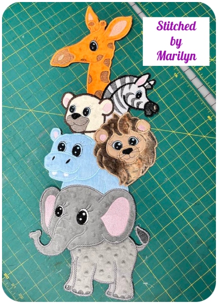 Stacked Jungle Animals by Marilyn