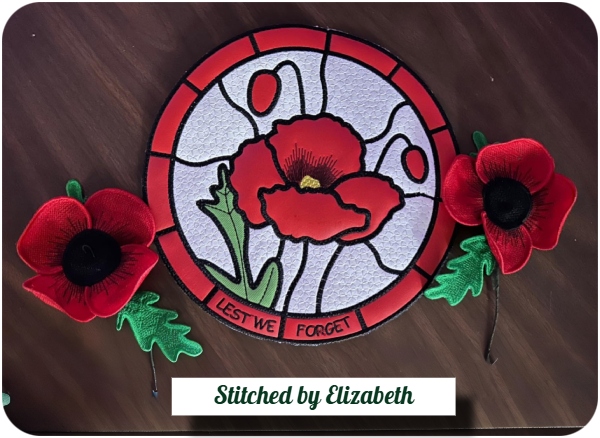 Stained Glass Poppy by Elizabeth