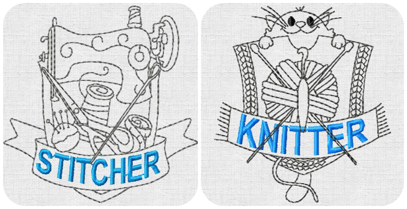 Stitcher and Knitter Embroidery design by Kreative Kiwi