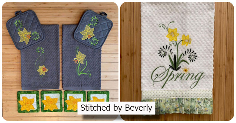 Stitching on Towels by Beverly 800