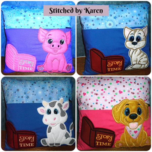 Storytime Quilt Reading Pillows by Karen