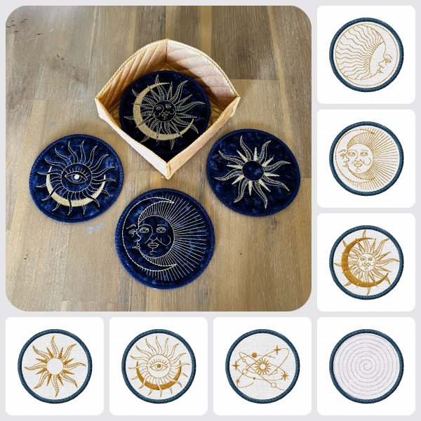 Sun and Moon Coasters by Kreative Kiwi - 600