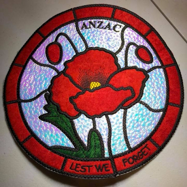 In the hoop Anzac Placemat