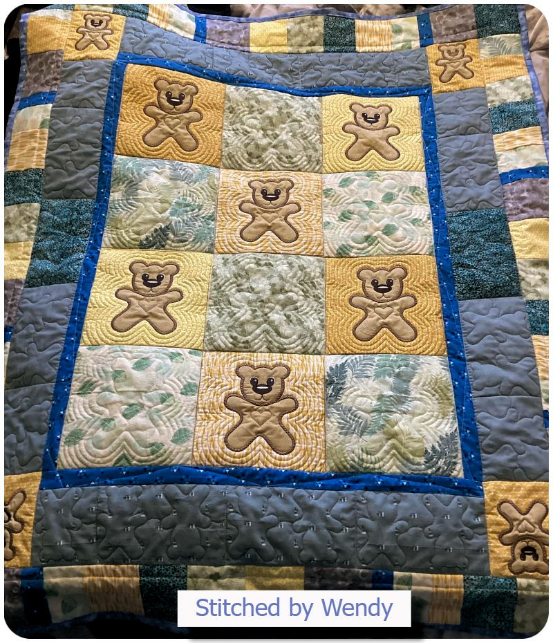 Teddy Bear Quilt by Wendy