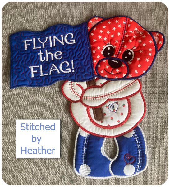 Teddy wih flag by Heather