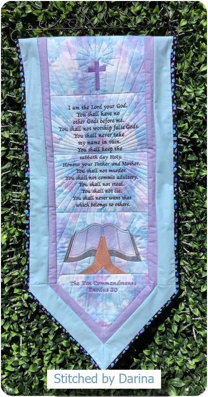 Ten Commandments stitched by Darina 2