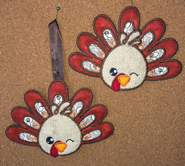 Turkey Coaster In the hoop by Cotton-I-Sew-600