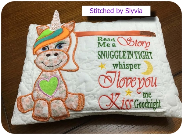 Unicorn Reading Pillow by Sylvia
