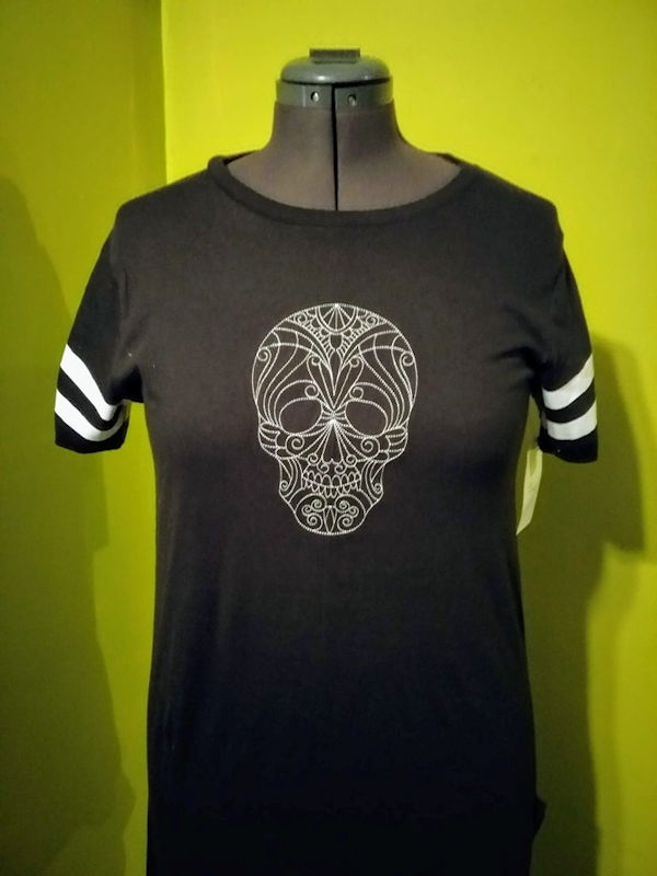 Embroidered Skull T-shirt