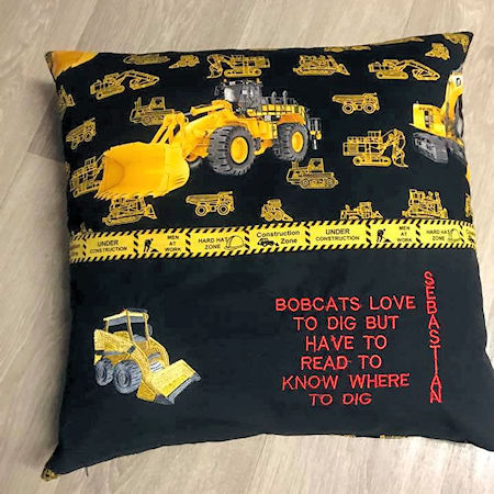 Digger Reading Pillow