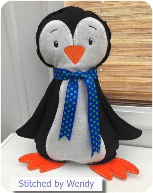 Wendy - Large Applique Penguin