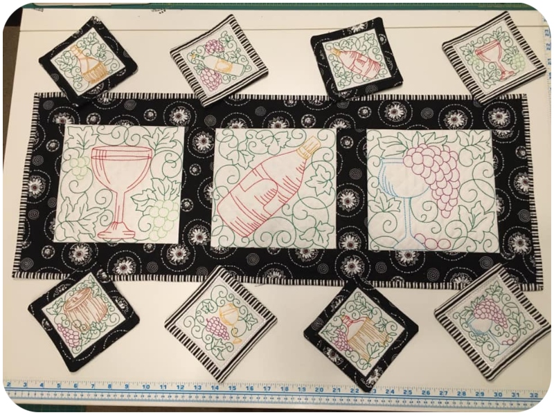 Wine Coaster set by Debbie