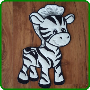 Large Zebra Applique