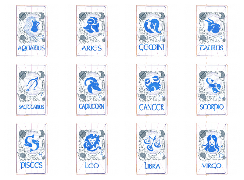 Zodiac Notebook covers In the Hoop - 800