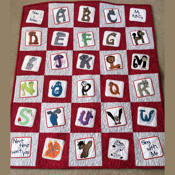 Zoo Alphabet Quilt by Ann