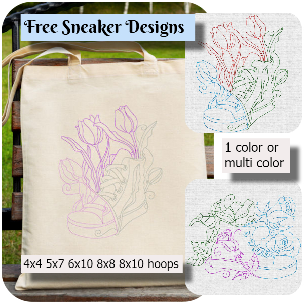 Free Sneaker Embroidery designs by Kreative Kiwi - 600