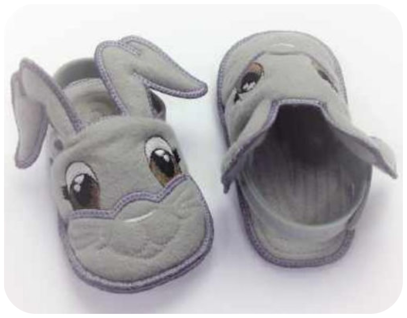 In the hoop Bunny Slippers stitched by Kays Cutz-450