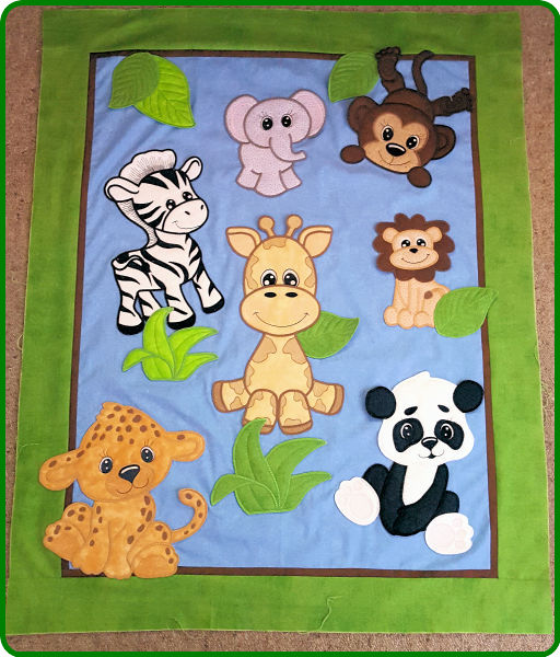 Large Applique Animal Embroidery Designs
