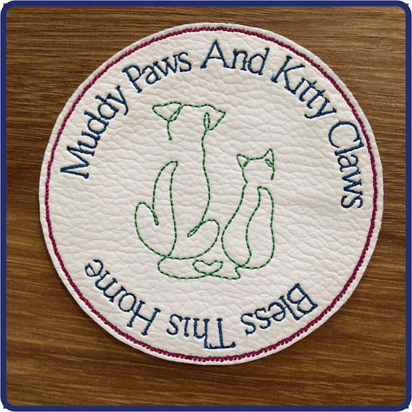 Free Muddy Paws and Kitty Claws Coaster by Kays Cutz - 600