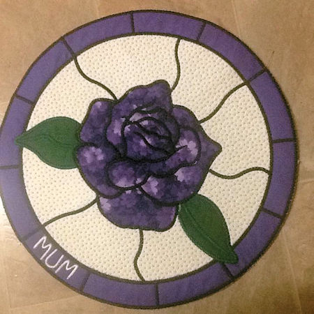 Stained Glass Rose In the hoop