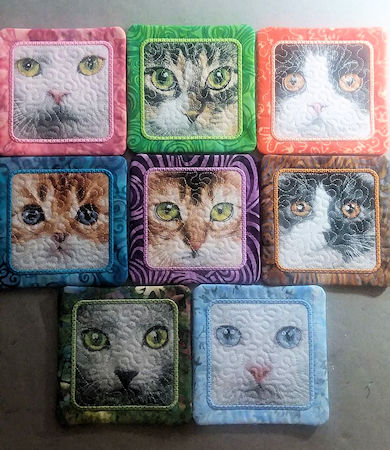 In the hoop Cat Coasters