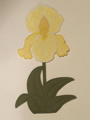 Large Iris Applique