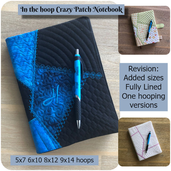 In the hoop fully lined Crazy Patch Notebook Cover - revised 600