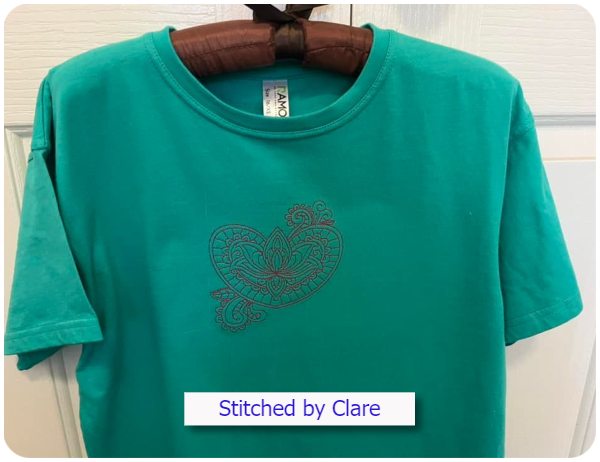 menhdi heart T shirt by Clare
