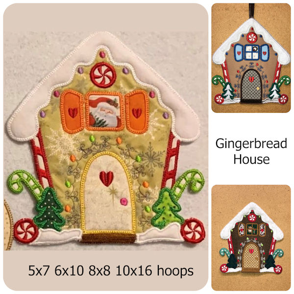 In the hoop Gingerbread House by Cotton I Sew - 600