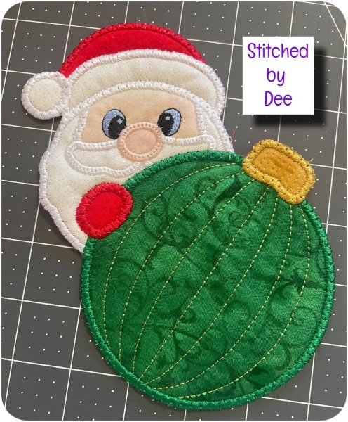 peeking Reindeer Coaster by Dee