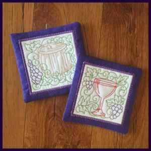 Colored Wine Coasters