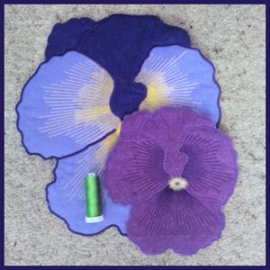 Large Pansy Applique