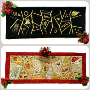 Crazy Patch Christmas Table Runner