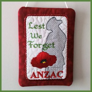 Free Anzac Embroidery Design