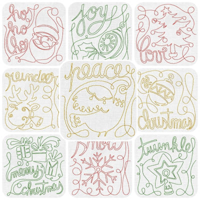 xmas embroidery designs