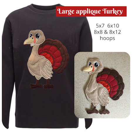 Large Turkey Applique