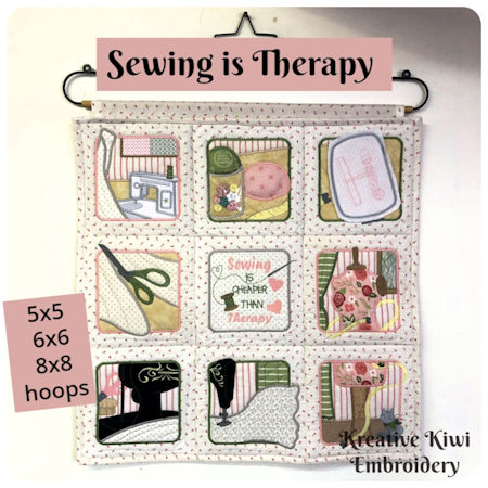 Sewing is Therapy Wall Hanging